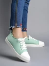 Stylestry Smart Casual Lace-up Green Sneakers For Women & Girls