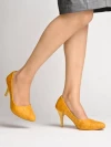 Stylestry Classy Yellow Pointed Toe Pumps For Women & Girls