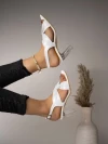 Stylestry Women & Girls White Block Heels