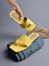 Stylestry One-Toe Slip-On Yellow Flats For Women & Girls