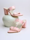 Stylestry Womens & Girls Pink Solid Heels