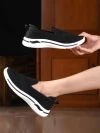 Stylestry Slip-on Comfortable Black Sneakers For Women & Girls