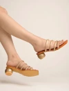 Stylestry Ethnic Wear Golden Heels For Women & Girls