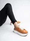 Stylestry Sneaker Smart Casual Comfortable Walking Tan Shoes For Women & Girls