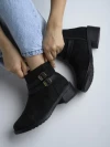 Stylestry Women Black Solid Heeled Boots