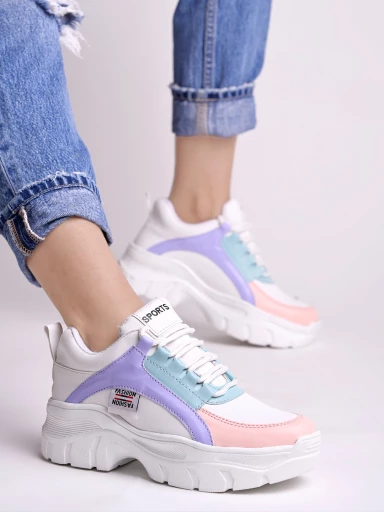 Shoetopia Smart Casual White Sneakers For Women & Girls