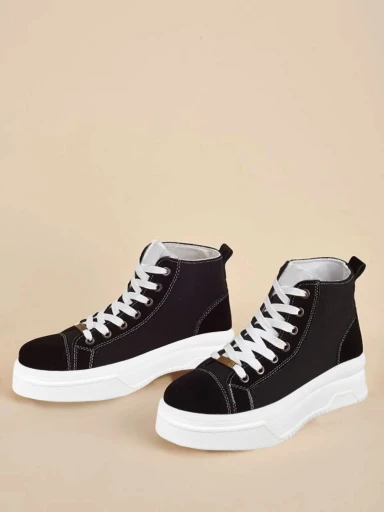 Shoetopia Sneaker Smart Casual Comfortable Walking Black Shoes For Women & Girls
