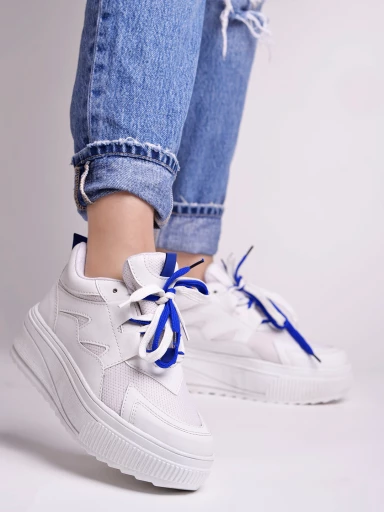 Shoetopia Smart Casual White Sneakers For Women & Girls