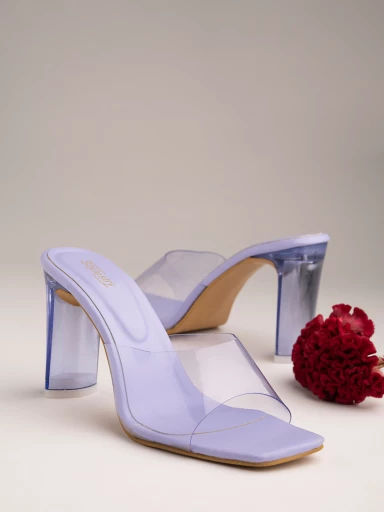 Shoetopia Women & Girls Purple Block Heels