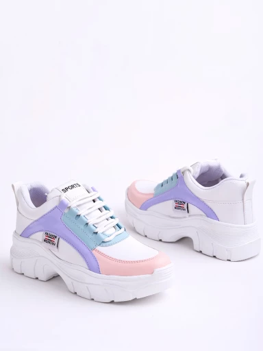 Shoetopia Smart Casual White Sneakers For Women & Girls