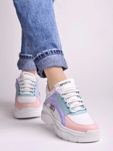 Shoetopia Smart Casual White Sneakers For Women & Girls