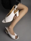 Shoetopia Women & Girls White Solid Block Heels