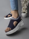 Shoetopia Lightweight Comfortable Daily Wear & Trendy Flatforms Blue Sandals for Women & Girls