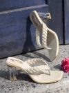 Shoetopia Stylish Cream Heels