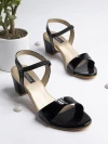 Shoetopia Women's & Girl's Black Pointed Toe Block Heels