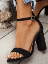 Shoetopia Womens & Girls Black Block Heels