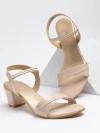 Shoetopia Women's & Girl's Cream Pointed Toe Block Heels